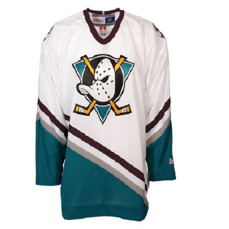 Pánské Hokejový Dres Anaheim Ducks Mighty Ducks Blank CCM Throwback Bílý Authentic